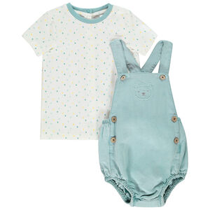 Σετ 2 κομμάτια Σαλοπέτα και t-shirt για bebe αγόρι 