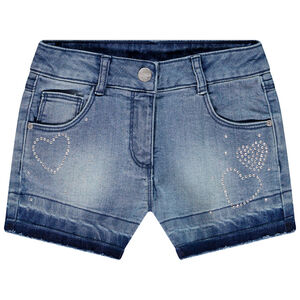 Σορτς denim με strass για κορίτσι Main Σορτς denim με strass για κορίτσι