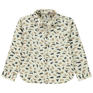 Πουκάμισο μακρυμάνικο με σχέδιο spots για αγόρι 