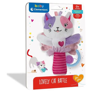 Baby Clementoni For You Βρεφικό Παιχνίδι Κουδουνίστρα Μαλακή Γατούλα  
