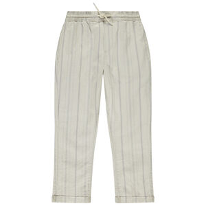 Παντελόνι υφασμάτινο με λεπτές ρίγες για αγόρι 