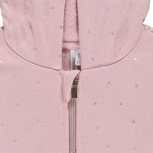 Ζακέτα με κουκούλα από φούτερ με επένδυση από jersey για bebe κορίτσι 