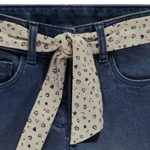 Στενό τζιν από denim με φουλάρια κορίτσι 