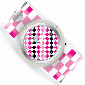 Pink Checkers Ρολόι Slap 