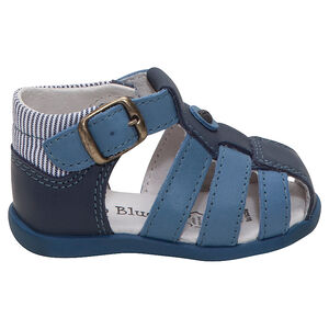 Δερμάτινα πέδιλα με ρυθμιζόμενη αγκράφα 