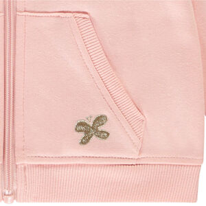 Ζακέτα από φούτερ με κέντημα πεταλούδα για μωρό κορίτσι 