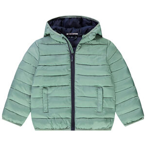 Μπουφάν με κουκούλα matelassée για αγόρι 