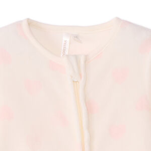 Βελούδινο φορμάκι με σχέδιο καρδιές για bebe κορίτσι 