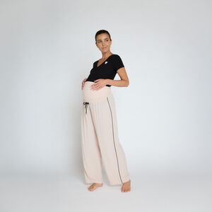 Pantalon de pyjama large et fluide de grossesse avec bandeau haut  Main Pantalon de pyjama large et fluide de grossesse avec bandeau haut