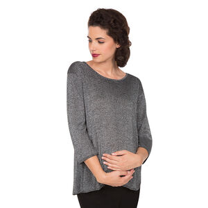 Πλεκτό εγκυμοσύνης από lurex με κρουαζέ πλάτη 