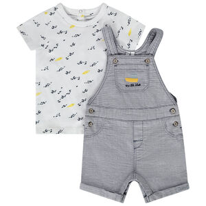 Σετ 2 τμχ. με κοντή σαλοπέτα για bebe αγόρι 