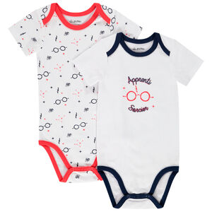 Lot de 2 bodies manches courtes Harry Potter Warner pour bébé garçon 