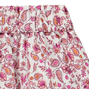 Φούστα με βολάν και floral σχέδιο με lurex κορίτσι 