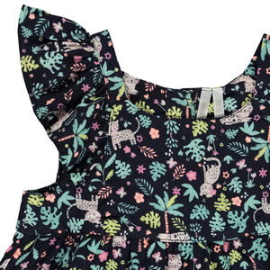 Το τοπ από ύφασμα με σχέδιο ζούγκλας για μωρό κορίτσι 