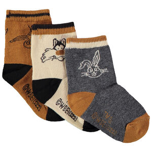 Σετ από 3 ζευγάρια κάλτσες σχέδιο Bugs Bunny/Gros minet για bebe αγόρι 