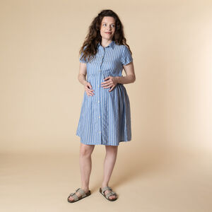 Φόρεμα εγκυμοσύνης και θηλασμού ριγέ 