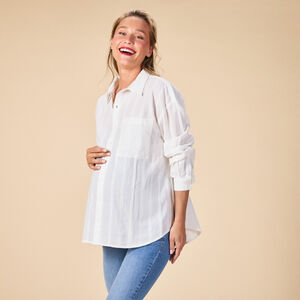 Μακρυμάνικο πουκάμισο μονόχρωμο για γυναίκες 