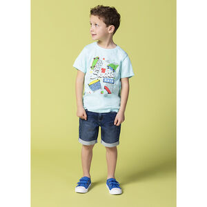 Bermuda denim avec revers pour garçon 