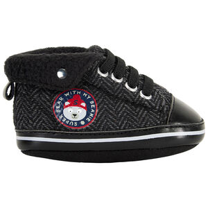 Αθλητικά παπούτσια ψηλά με ρεβέρ effet πλεκτό για bebe αγόρι 