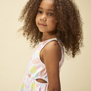 Ρόμπα χωρίς μανίκια ανοιχτή με εξωτικό σχέδιο για κορίτσι 