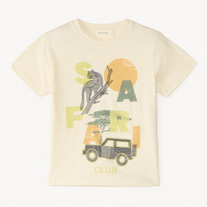 T-shirt κοντό μανίκι με μοτίβα σαφάρι για αγόρι 