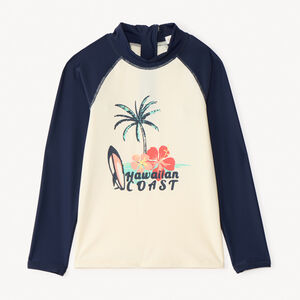 T-shirt με μακριά μανίκια anti-UV SPF 50+ με σχέδιο surf για αγόρια 