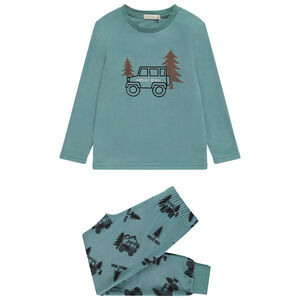 Σετ πιτζάμας 2 τμχ. από φλις με σχέδιο και κέντημα για αγόρι 