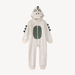 Surpyjama garçon en sherpa à capuche animée 
