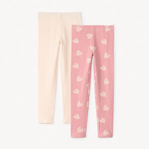 Συσκευασία 2 κολάν φτιαγμένα από τζέρσεϊ για κορίτσι 