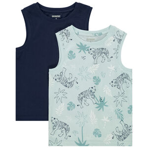 Σετ από 2 αμάνικα μπλουζάκια φαντεζί για αγόρι 