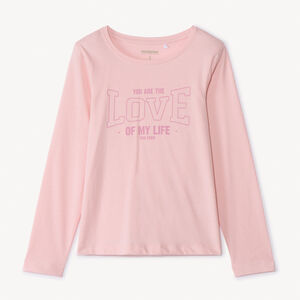 Μακρυμάνικο μπλουζάκι από jersey με φαντεζί σχέδιο για κορίτσι 