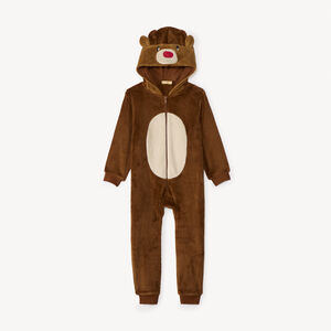 Surpyjama ludique renne de Noël en sherpa pour garçon  Main Surpyjama ludique renne de Noël en sherpa pour garçon