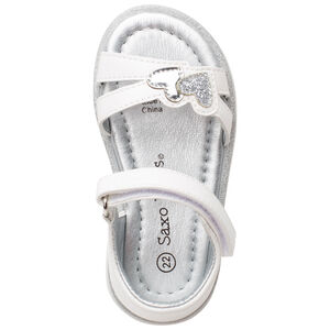 Sandales à cœurs argentés pour bébé fille 