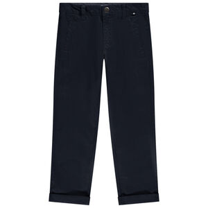 Pantalon chino en coton piqué uni pour garçon 