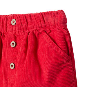 Παντελόνι βελουτέ με επένδυση jersey και κουμπιά 