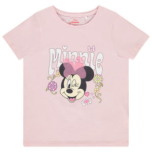 Κοντομάνικο μπλουζάκι jersey με παγιέτες Minnie Disney για κορίτσι 