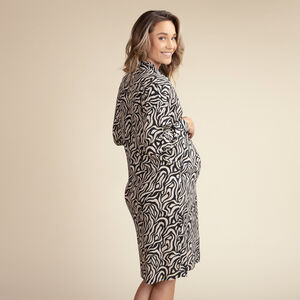 Φόρεμα πουκάμισο εγκυμοσύνης και θηλασμού με imprimé ethnique 