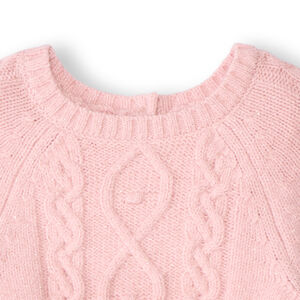 Πλεκτό μονόχρωμο πόντσο για μωρό κορίτσι 