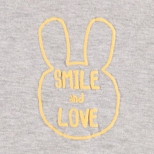 Σέτ με μπλούζα μακρυμάνικη με σχέδιο και παντελόνι από πλεκτό ύφασμα. 