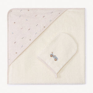 Σετ μπάνιου 2 τεμαχίων με σχέδια αυτοκινήτων για αγόρι μωρού 