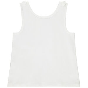 Αμάνικο μπλουζάκι jersey με φιόγκους και φαντεζί glitter print για bebe κορίτσι 