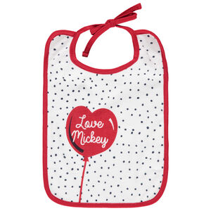 Bavoir à pois print Mickey Disney 