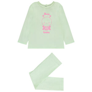 Σετ πιτζάμας μακρύ από jersey με σχέδιο για μωρό κορίτσι 