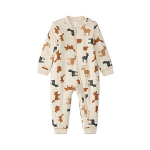 Surpyjama bébé garçon en double jersey matelassé imprimé animaux 