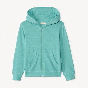 Γιλέκο μονόχρωμο με κουκούλα για αγόρι 