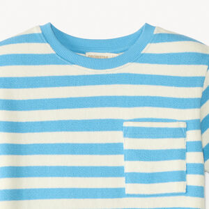 T-shirt με βραχίονα κοντό με ρίγες από σφουγγάρι για αγόρι 