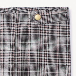 Μακρύ κολάν πλεκτό jacquard με καρό σχέδιο για κορίτσι 