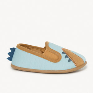 Χαμηλά παντοφλάκια με κεντητό patch δεινόσαυρου για μωρό αγόρι 