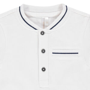 Πολυεστερικό κοντομάνικο polo με κολάρο teddy για μωρό αγόρι 