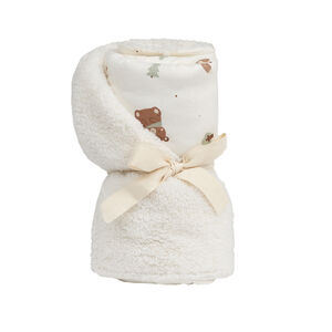 Κάλυμμα διπλής ύφανσης 80 x 80 εκ. με σχέδιο ζώων Ράις των Δασών εκρού 